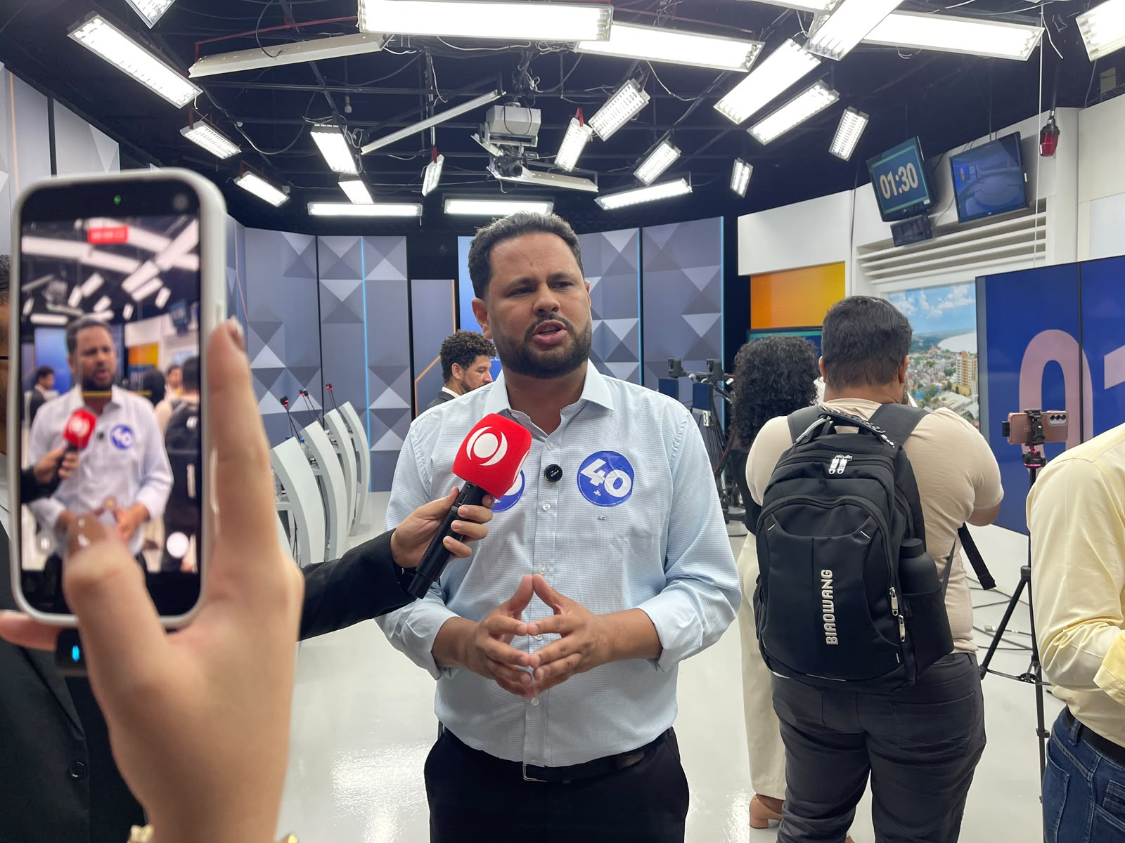 Samuel Costa apresenta propostas para segurança pública e infraestrutura durante debate na Rede Amazônica