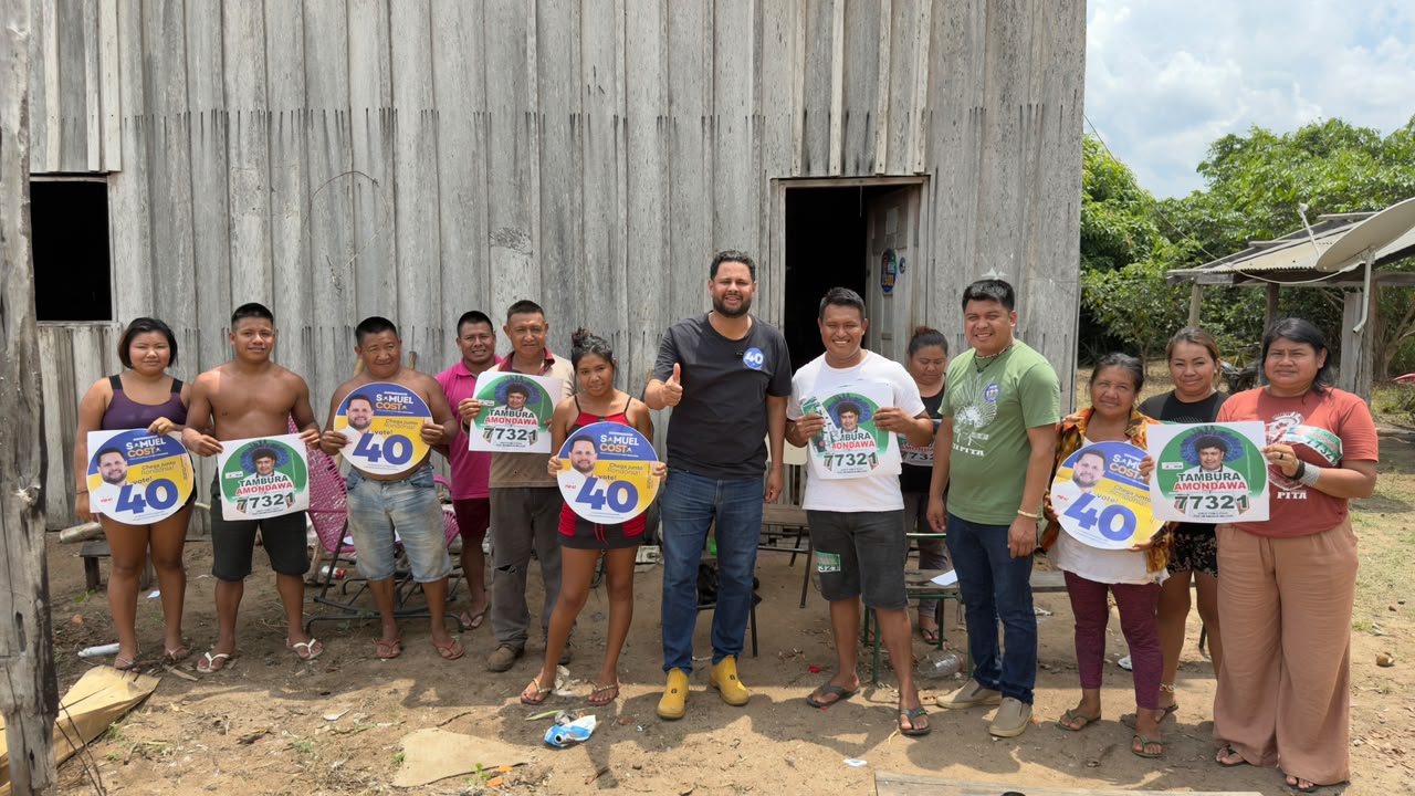 Samuel Costa é recebido por lideranças indígenas na Aldeia Karitiana Central e defende protagonismo dos povos originários